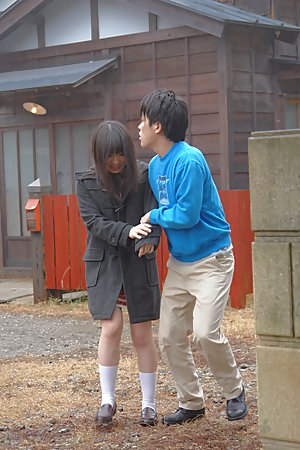 Nasty Mai Shimizu sucks a cock and gets cum