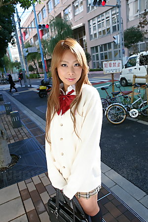 Cute Remika Uehara likes to be photographed