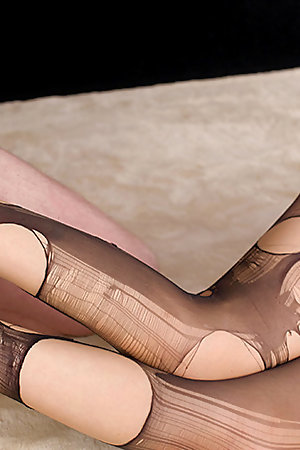 Moeka Kurihara gives a great sockjob and then gets leg-fucked in pantyhose