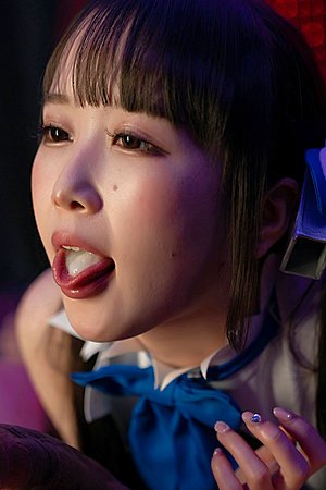 Hot japanese Ria Kurumi ball licking and blowjob